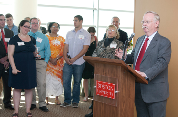 President Robert Brown welcomes graduating seniors and their families to Celebrating Tradition, May 2012. President Robert Brown welcomes graduating seniors and their families to Celebrating Tradition, May 2012.