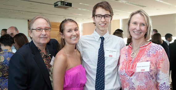 Pete Szujewski; Caroline Szujewski; Peter Szujewski (CAS’12); and Elaine Szujewski, PLC member. Pete Szujewski; Caroline Szujewski; Peter Szujewski (CAS’12); and Elaine Szujewski, PLC member.