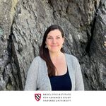 Professor Alisa Bokulich in the promotional image for the Harvard Radcliffe Institute for Advanced Study.
