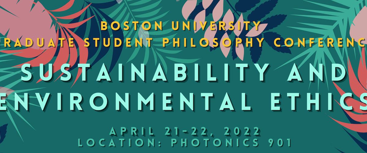 Sustainability and Environmental Ethics poster for the 2022 event.