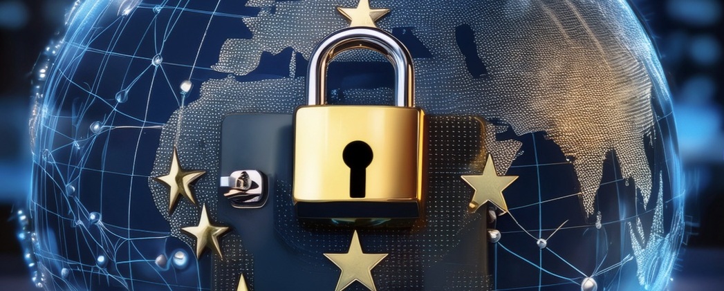 Globe with a lock image