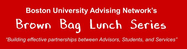 Brown Bag Lunch Header with BU Red