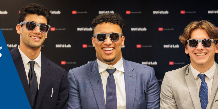 Johar Singh '23 in sunglasses posing for a photo at an event