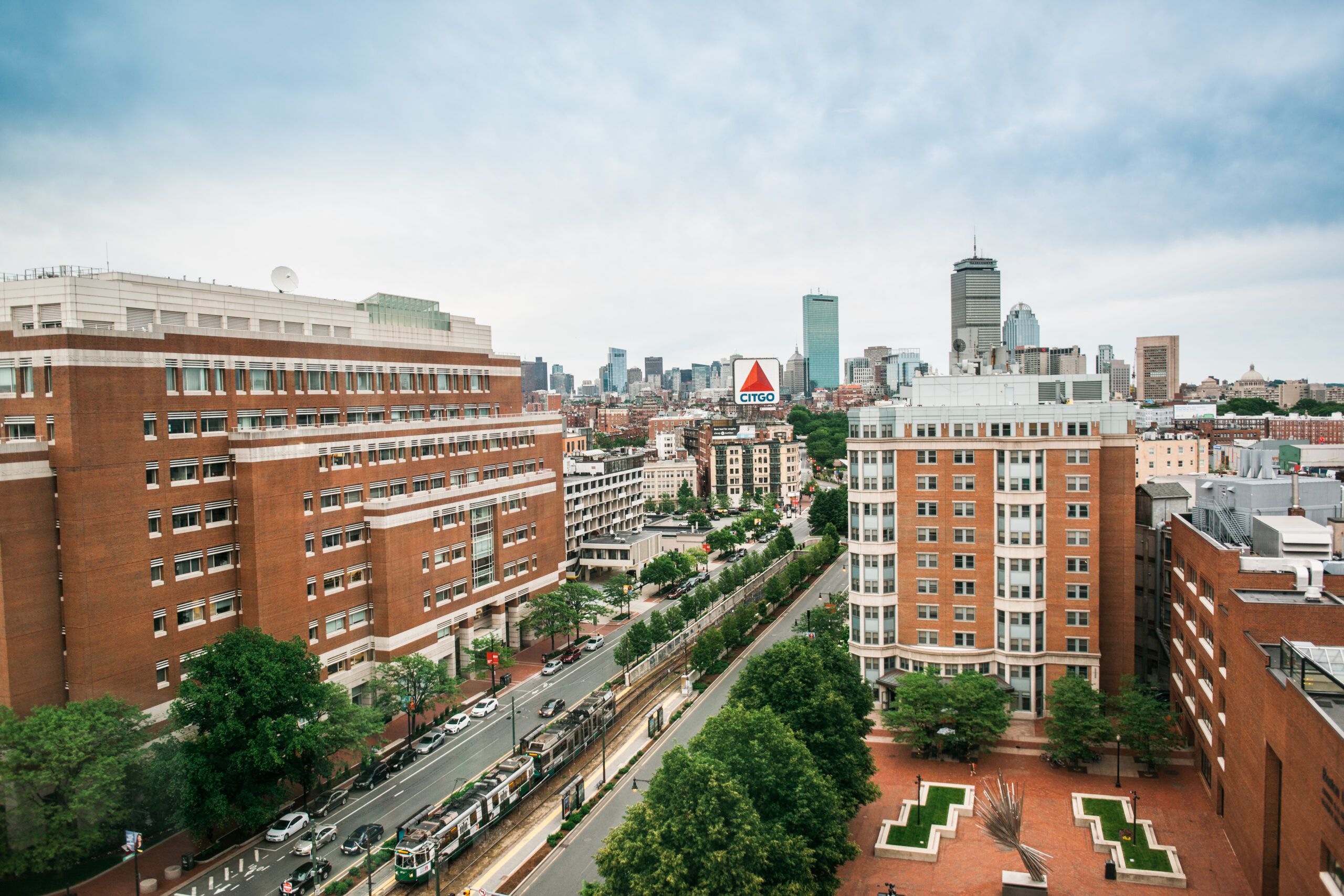 Boston University campus aerial shot