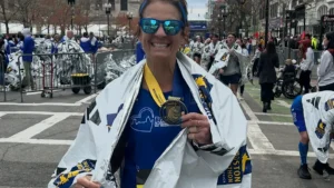 Stacey Fornarotto (OMBA’25) Ran the Boston Marathon for the Brittany Fund