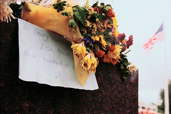 "In loving memory of Lisa Frost. You've touched us all."