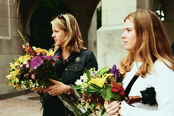Sunday vigil at the Memorial Wall outside Marsh Chapel