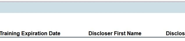 Huron COI Pending Personnel List