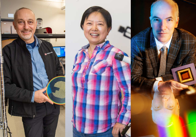 Previous Innovator of the Year Winners Selim Ünlü, Xin Zhang and Thomas Bifano