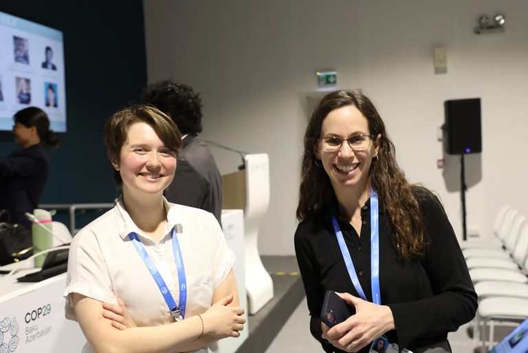 Emma Daily and Pamela Templer at the United Nations Conference of the Parties international climate summit