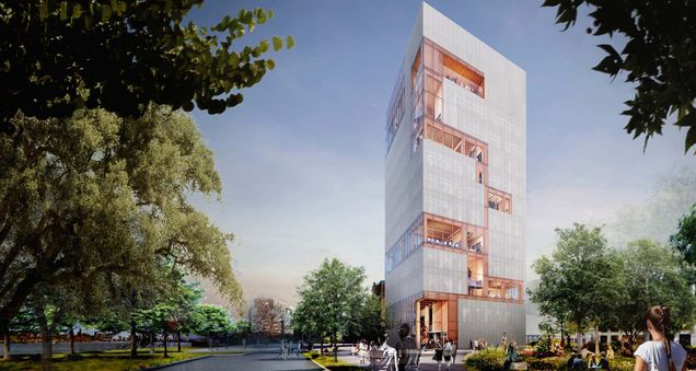 Rendering of new building for Frederick S. Pardee School of Global Studies