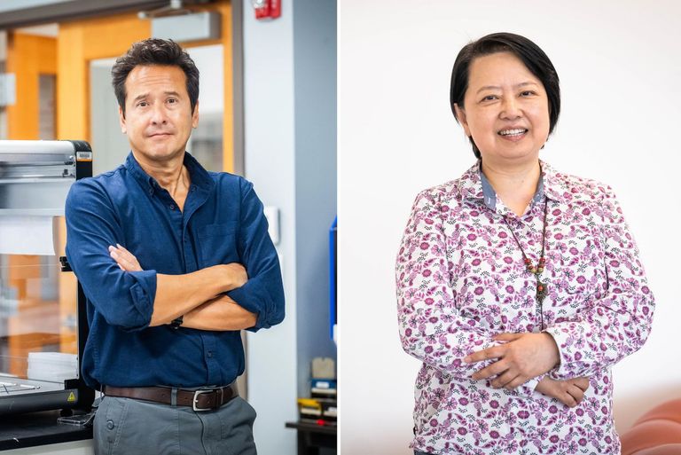 Boston University researchers James Galagan (left) and Xin Zhang (right)