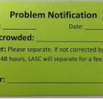 Example of green Problem Notification card