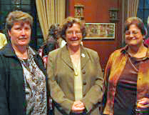 awards L to R: Sue Griffin, Dean Virginia A. Sapiro, Carol Neidle