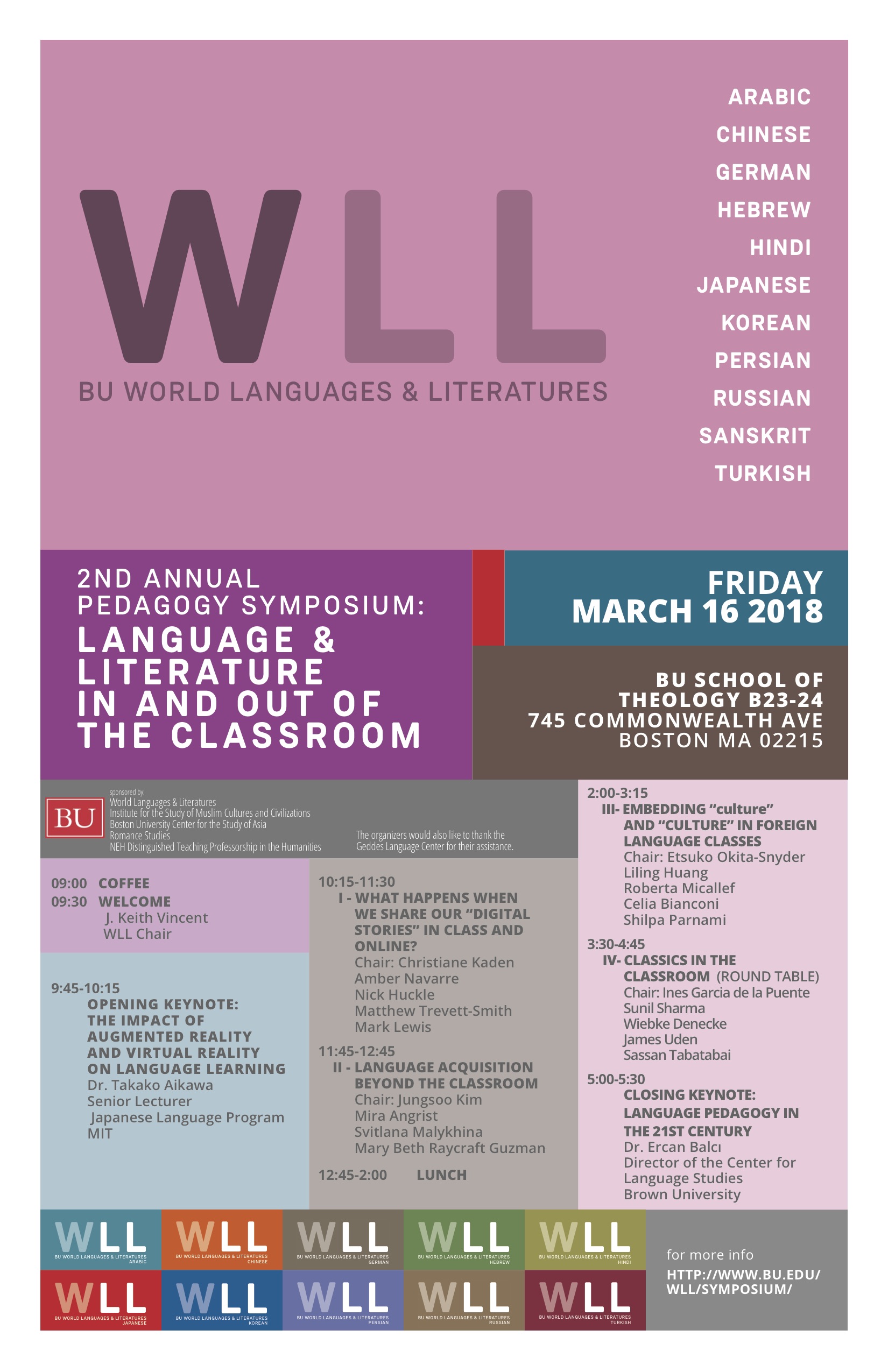 Second Annual Wll Pedagogy Symposium Romance Studies
