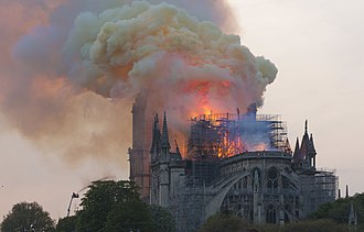 Photo of Notre Dame Burning