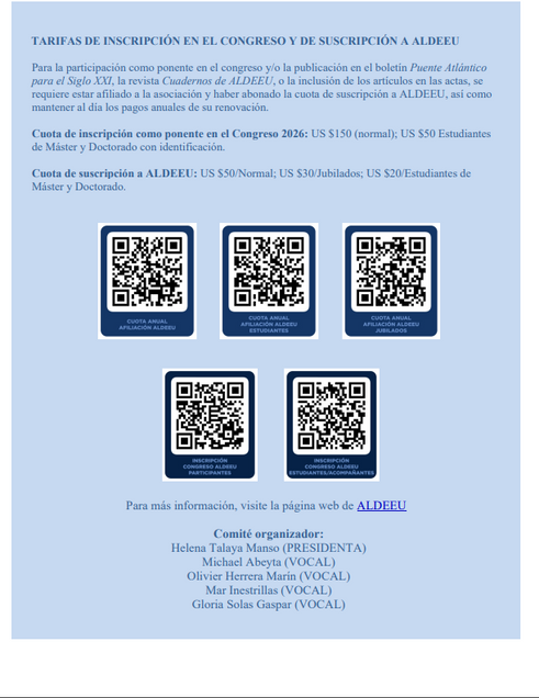 The image is of a Call for Papers for the ALDEEU Conference