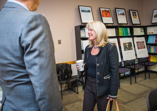 9/15/17 - Boston, Massachusetts Tipper Gore meets with faculty and staff of Sargent College on Sept. 15, 2017. Photo by Jackie Ricciardi for Boston University Photography