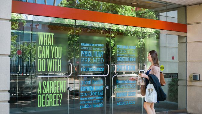 Front facade of Sargent College, Boston University