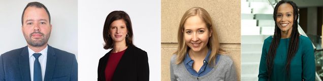 Headshots: (From the left) Pedro Almeida, Emily Rothman, Sarah Villard, Hagere Yilma