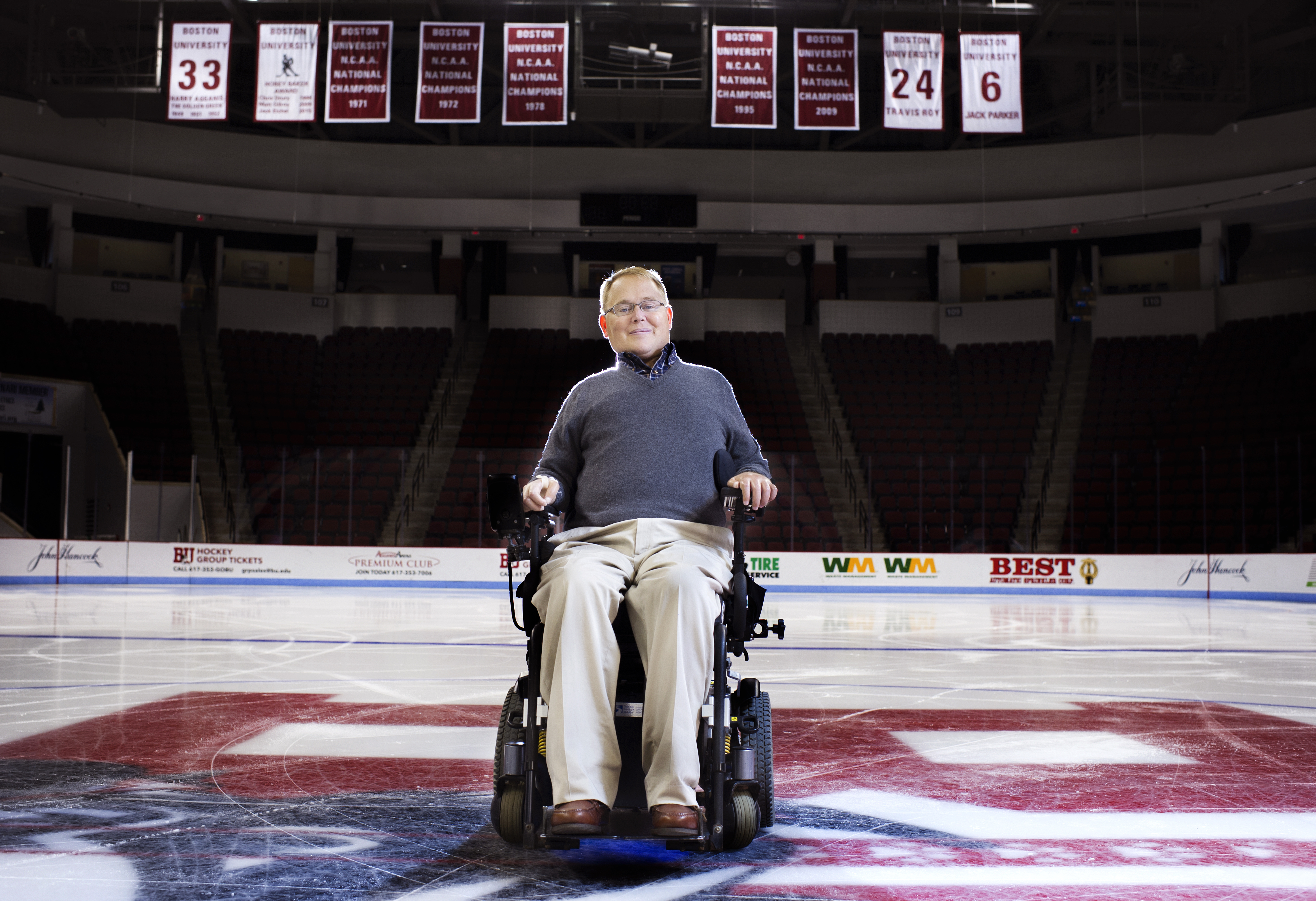 Travis Roy on ice rink