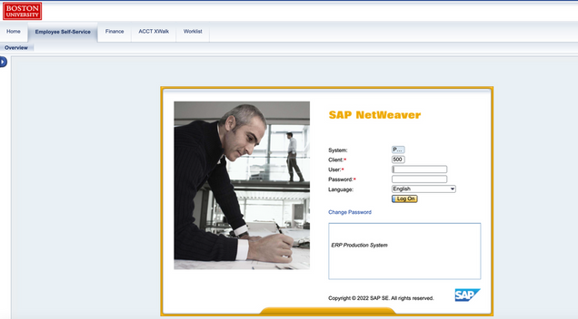 BU Works Authorization Error Screen