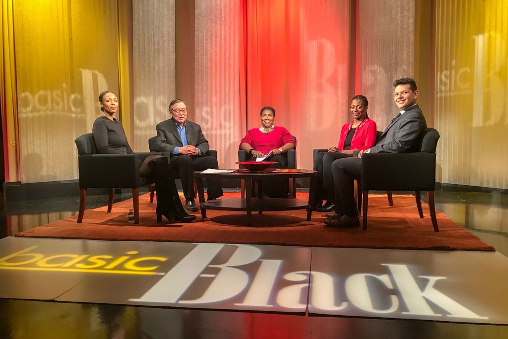 Saida Grundy (far left)