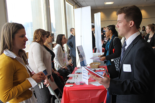 At the 2014 Career Far, students and alumni spoke with recruiters from a variety of public agencies, private companies and NGOs.