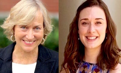 Professor Lois McCloskey (left) and Anneke Demmink