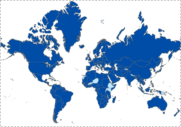 Countries with more than 50 percent of the population living in cities, 2050.