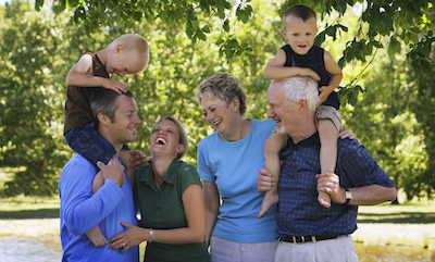 Family having fun together