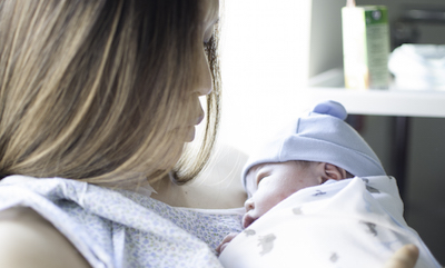 Mother and newborn in hospital