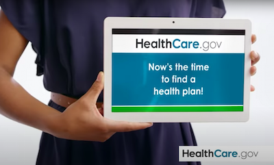 Still frame of an ad for Healthcare.gov