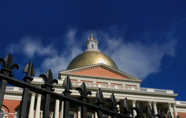 Massachusetts state house in the day