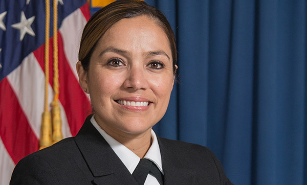 Headshot of Michelle Sandoval-Rosario in the United States Public Health Service Commissioned Corps uniform