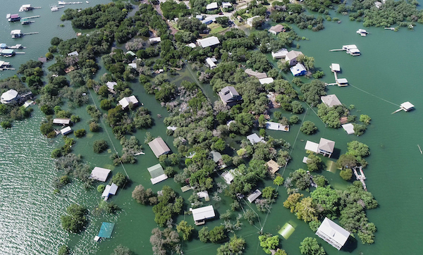 Photo of flooded neighborhood in US