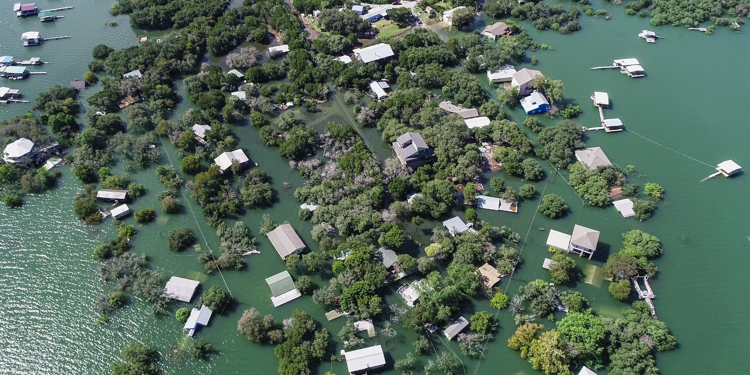 Photo of flooded neighborhood in US