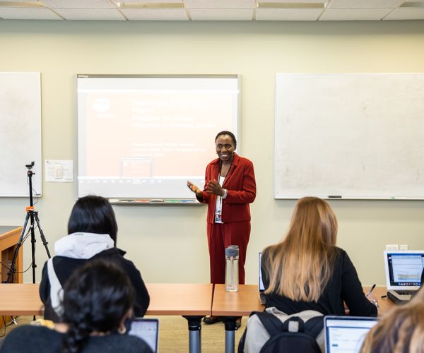 Monica Onyango teaching at BU School of Public Health