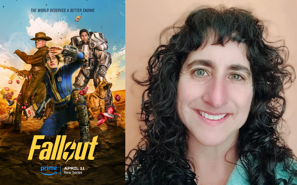Fallout cover art and a headshot of Amy Ben-Arieh