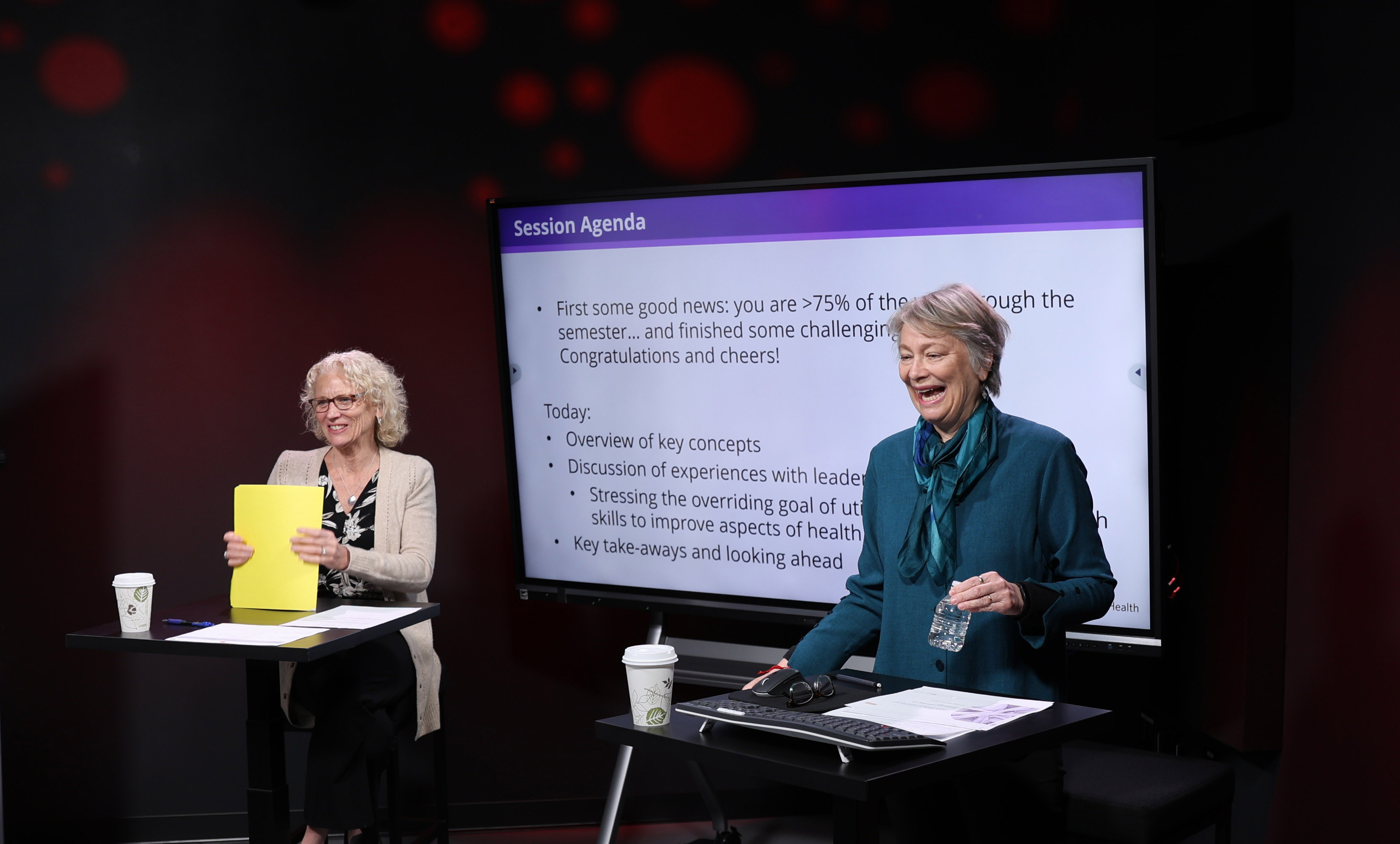 Online MPH instructors Lisa Sullivan and Lora Sabin