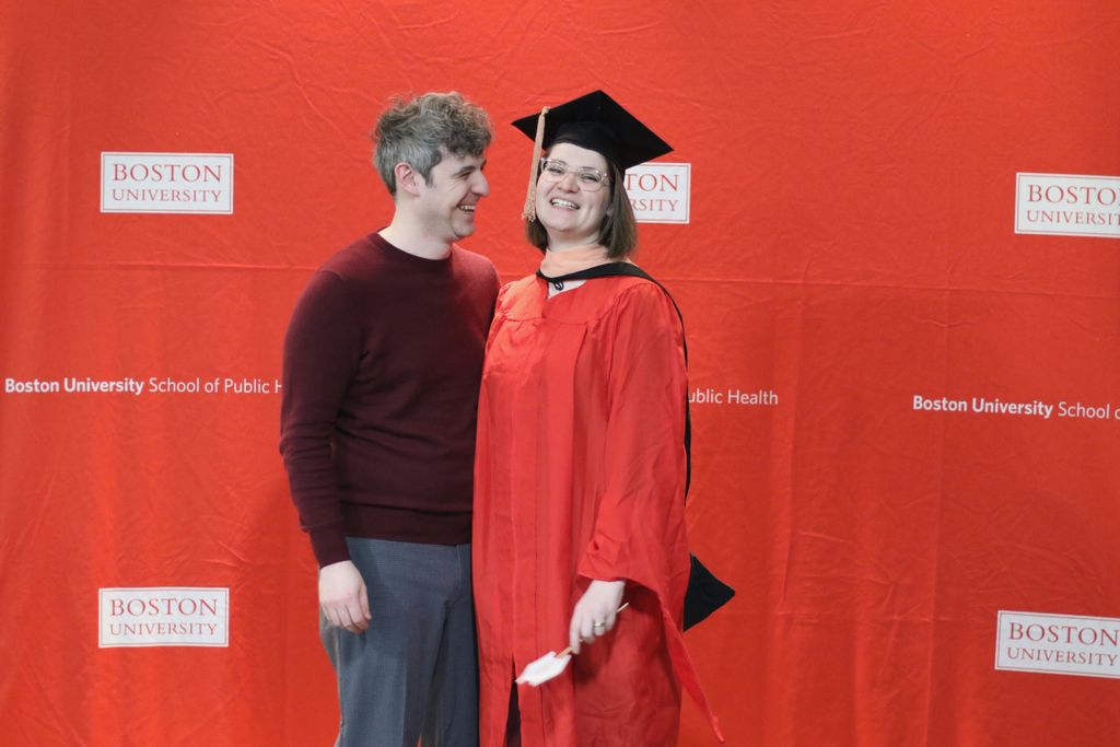 Smiles while celebrating the 2024 December Graduate Reception