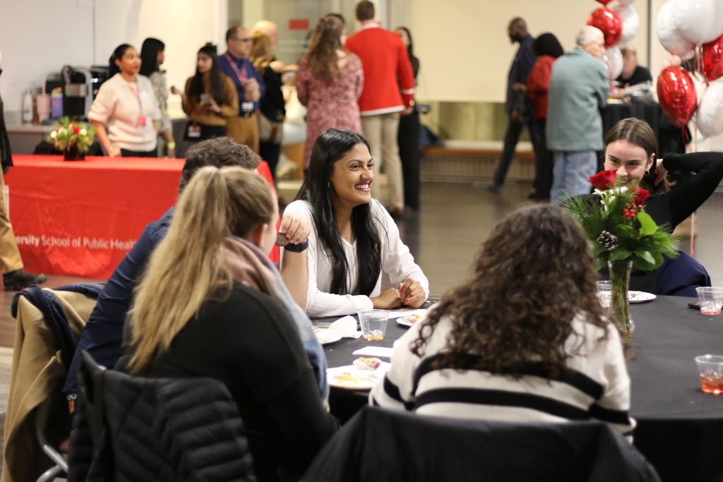 A group of students and guest at the 2024 December Graduate Reception