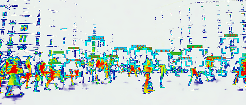 heat map of people walking in city street