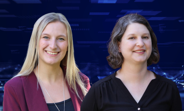 2025 SPH Hariri Fellows: Sarah Milligan (left) and Allison Portnoy