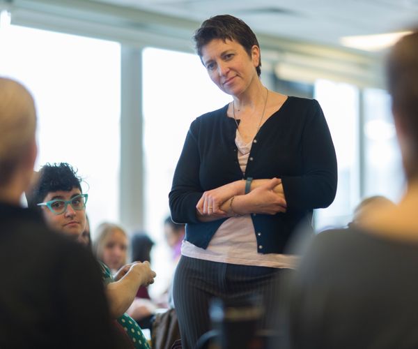 Candice Belanoff in the classroom