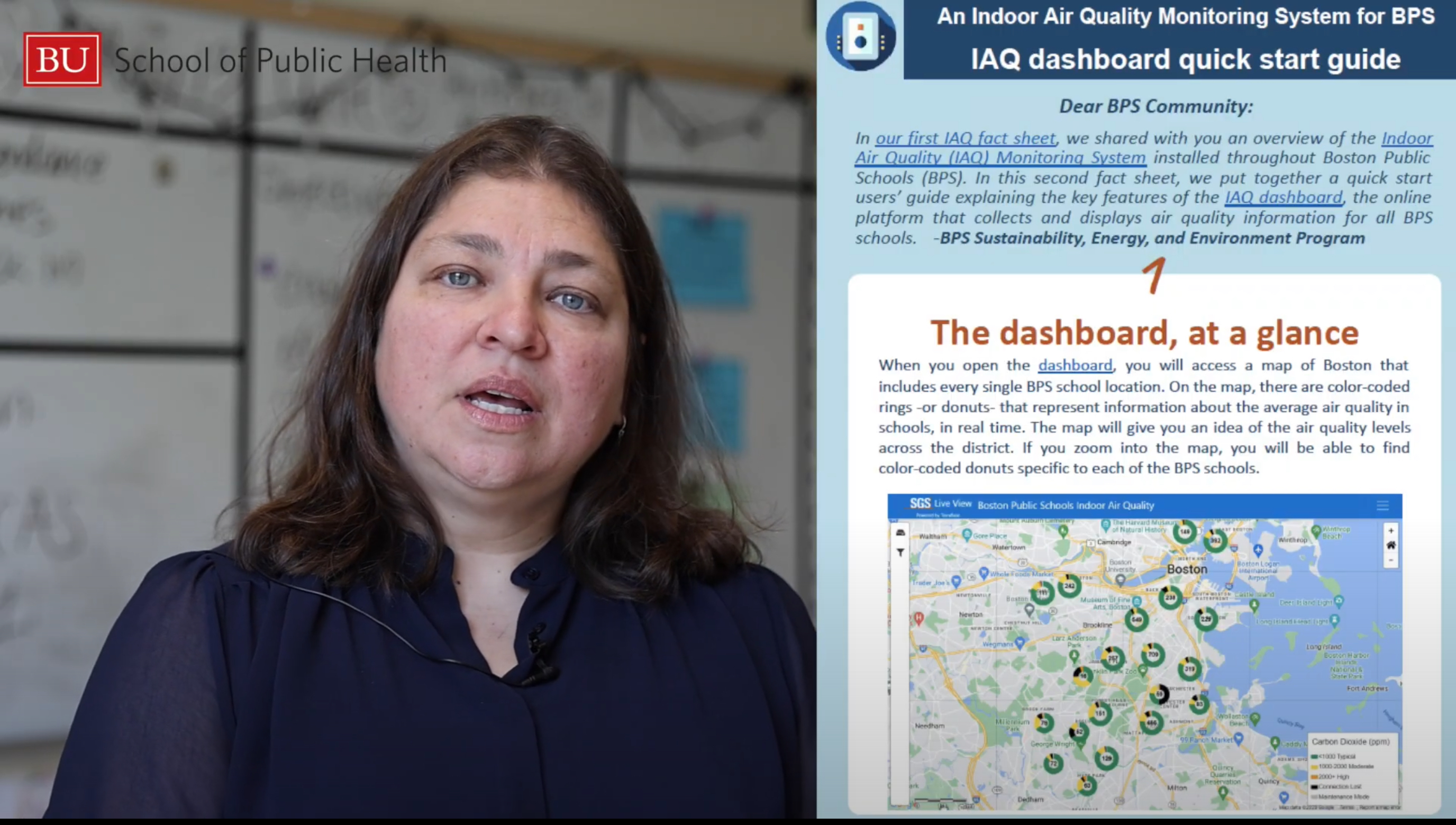 Patricia Fabian discusses an innovative collaboration between SPH and Boston Public Schools that yields decision-making tools to assess multiple measures of indoor air quality and help protect the health of students, teachers, and staff.