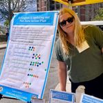 Kelley attends a Summer Farmers Market in Arlington to increase community awareness and gather input from community members on their priorities for the Town’s Net Zero Action Plan.