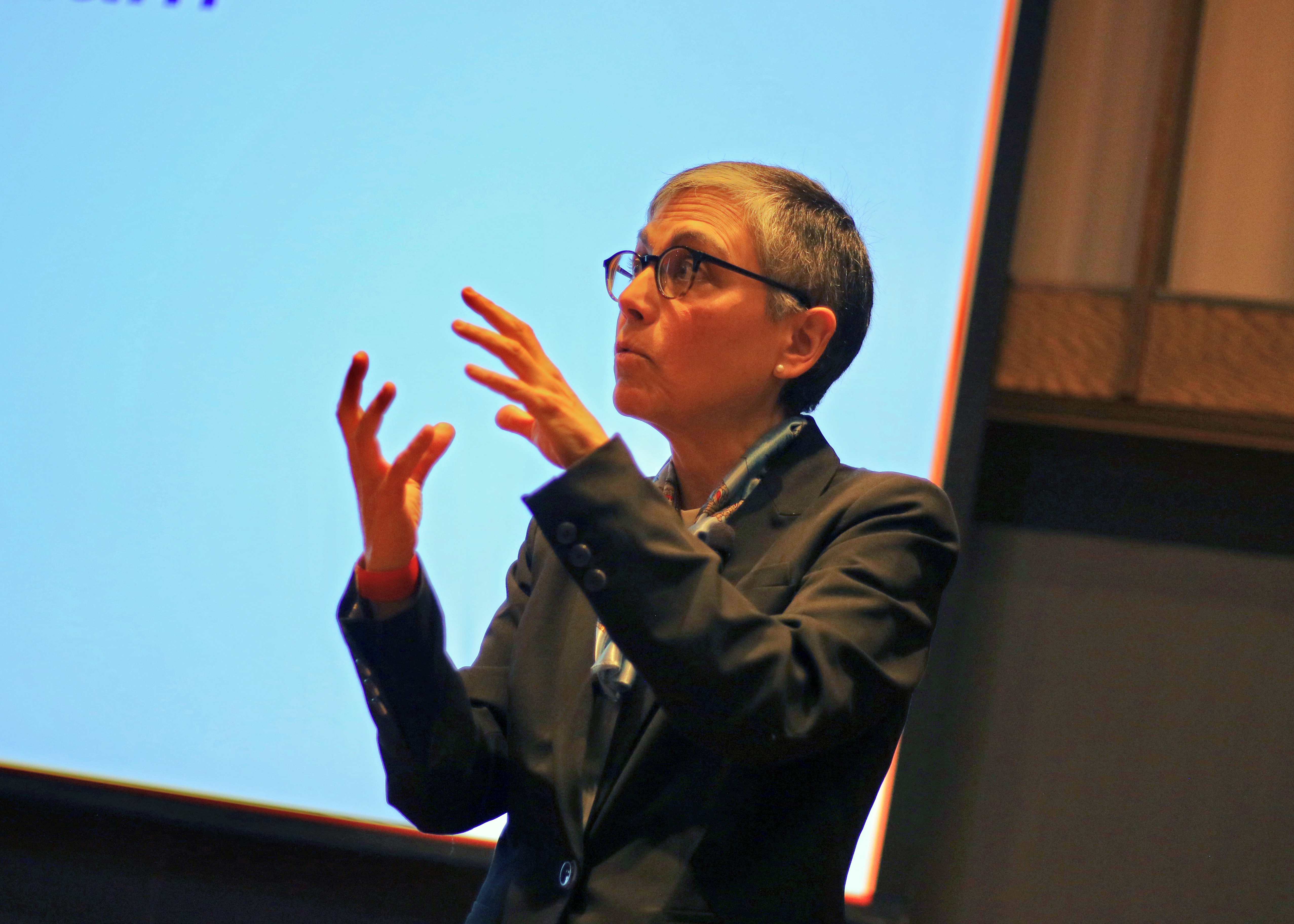 Marcela del Carmen delivers the 2025 Charles Donahue lecture.