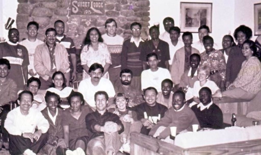 Assistant Professor Mike Trisolini with participants of the Financing Healthcare in Developing Countries course during a retreat to Cape Cod in 1995.