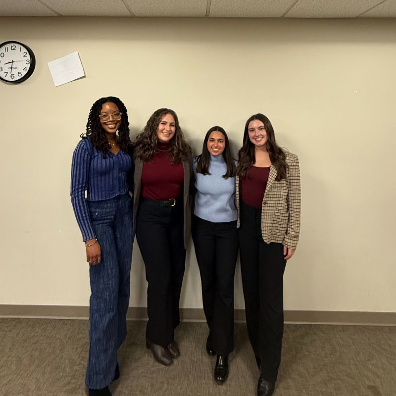 The student team who built NeuroDoc. From left: Favour Ofuokwu, Emily Reed, Remy Mosaheb, and Olivia Glass. Photo courtesy of Olivia Glass.